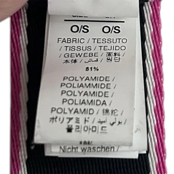 Off-White Pink/ Black Logo Mini Industrial Belt​​​​